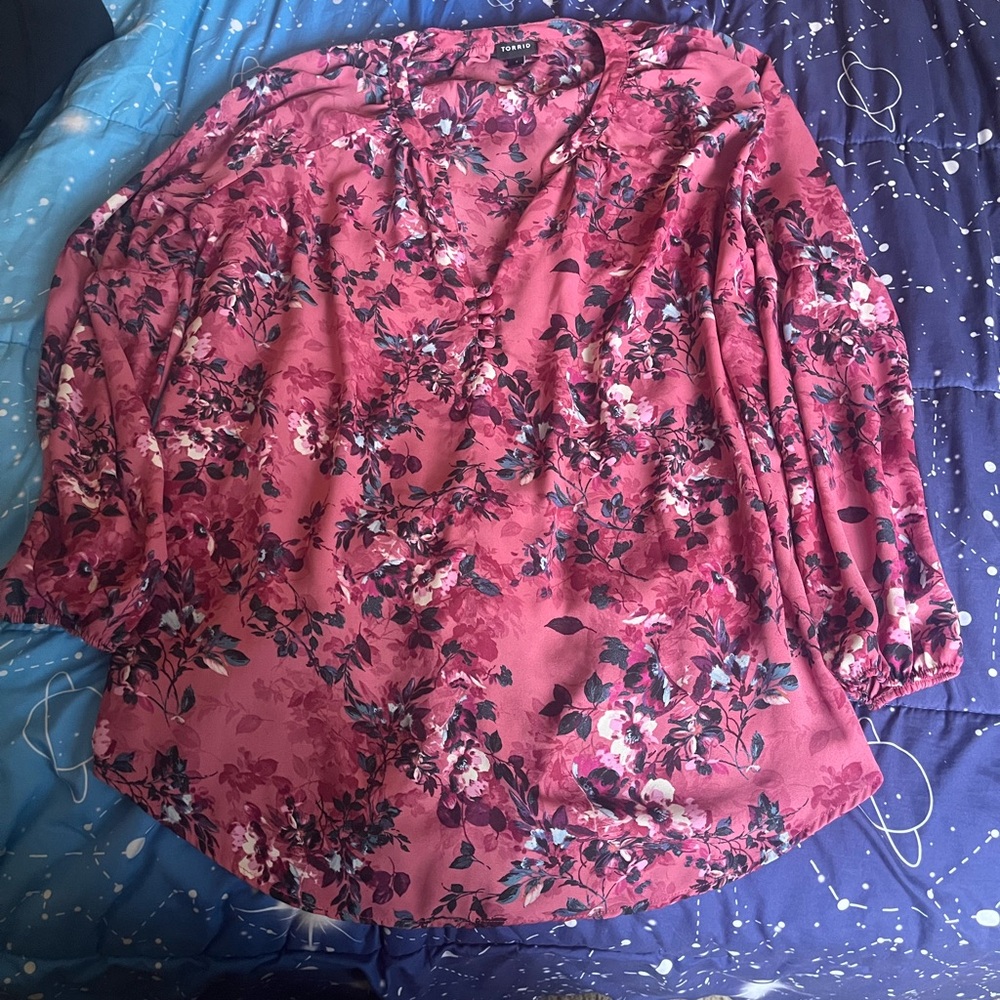 Torrid Rose Floral Blouse
